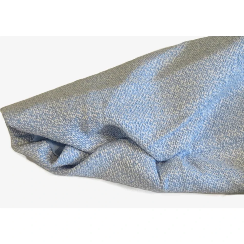 NWT 2X Halogen Blue Textured Fray Hem Blazer Ruched Sleeve Hook & Eye Closure - Picture 11 of 14
